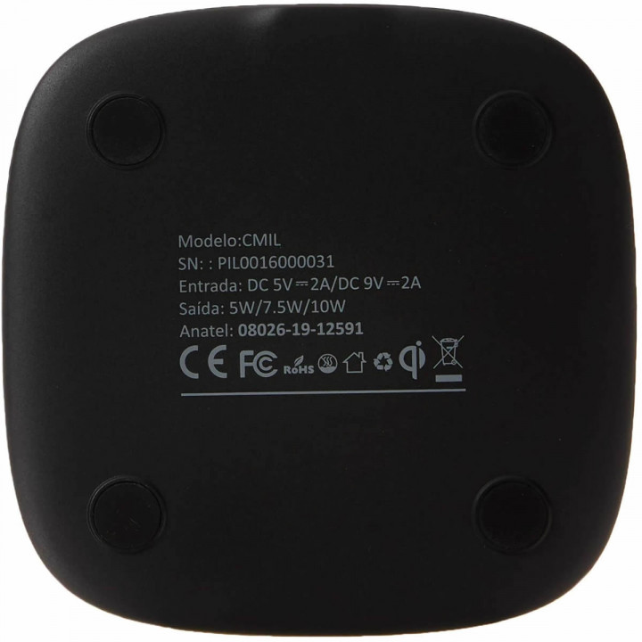 CARREGADOR DE INDUÇÃO DAZZ POWER 10W CMIL PRETO - 60000030