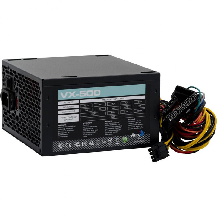 Fonte Aerocool VX-500, 500W, Preto - EN57136