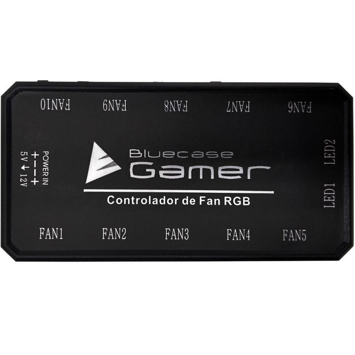 CONTROLADOR DE COOLER GAMER RGB BLUECASE BCF-01 PRETO - BCF01CASE