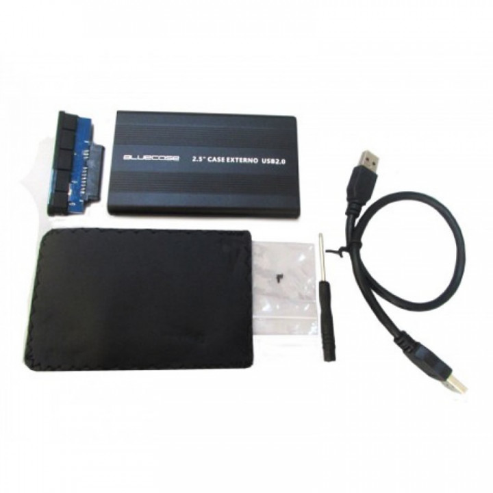 CASE PARA HD 2.5" BLUECASE SATA USB 2.0 PRETO - BCSU202