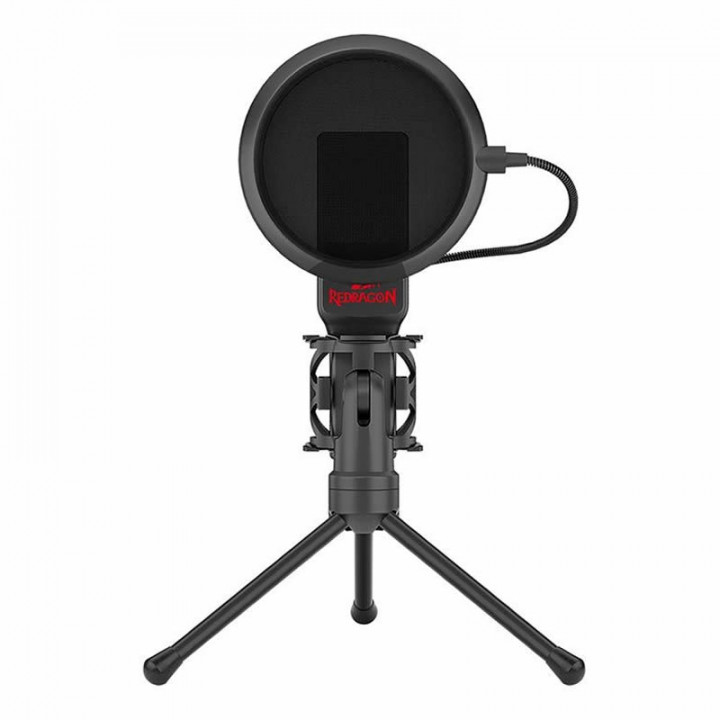 Microfone Streamer Gamer Redragon Seyfert com Tripé, P2, Preto - GM100