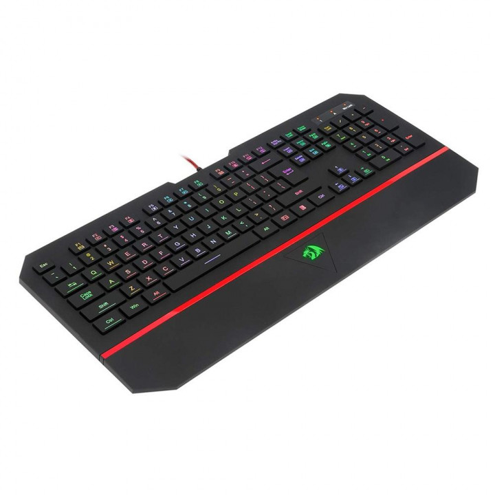 Teclado Gamer Redragon Karura 2, RGB, USB, ABNT2, Silencioso, Com Apoio de Pulso, Preto - K502RGB