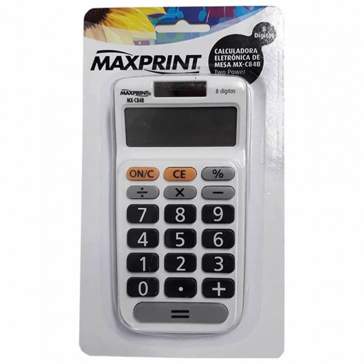 CALCULADORA DE MESA MAXPRINT TWO POWER MX-C84B BRANCO - 754666