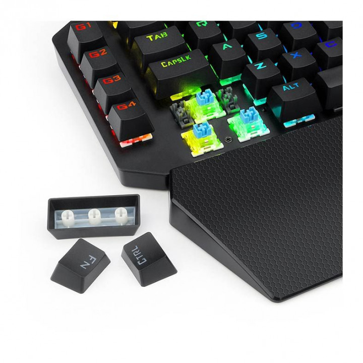 Mini Teclado Mecânico Gamer Redragon Ida One Handed, RGB, Switch Outemu Azul - K583RGB