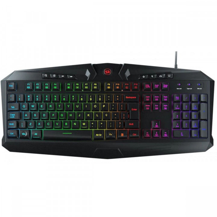 Teclado Gamer Redragon Harpe, RGB, ABNT2, Preto - K503RGB