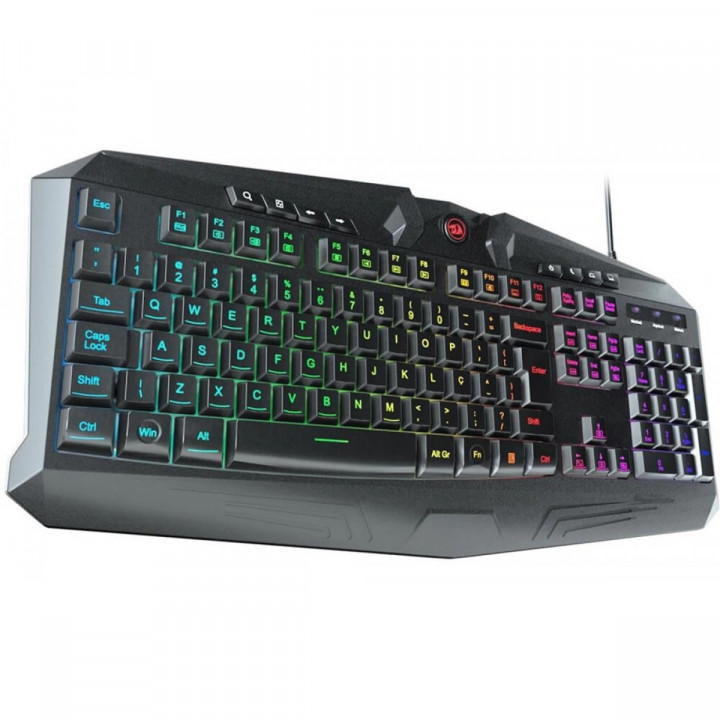 Teclado Gamer Redragon Harpe, RGB, ABNT2, Preto - K503RGB
