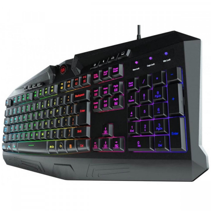 Teclado Gamer Redragon Harpe, RGB, ABNT2, Preto - K503RGB