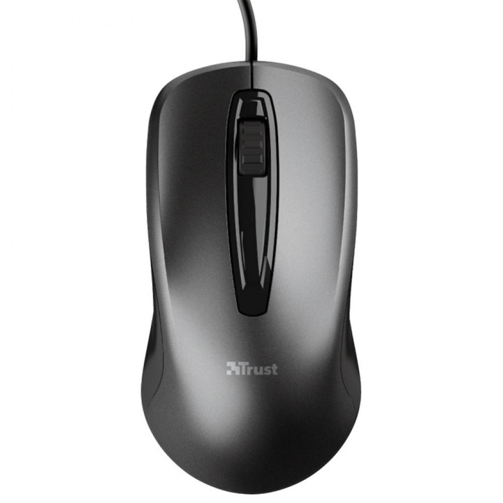 Mouse Gamer Trust Carve, USB, 3 Botões, 1200DPI, Preto - 23733