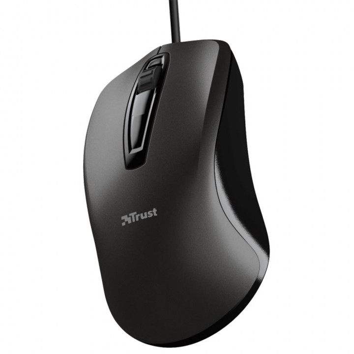 Mouse Gamer Trust Carve, USB, 3 Botões, 1200DPI, Preto - 23733