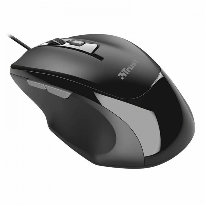 Mouse Trust Comfort Voca, 5 Botões, 2400DPI, USB, Preto - T23650