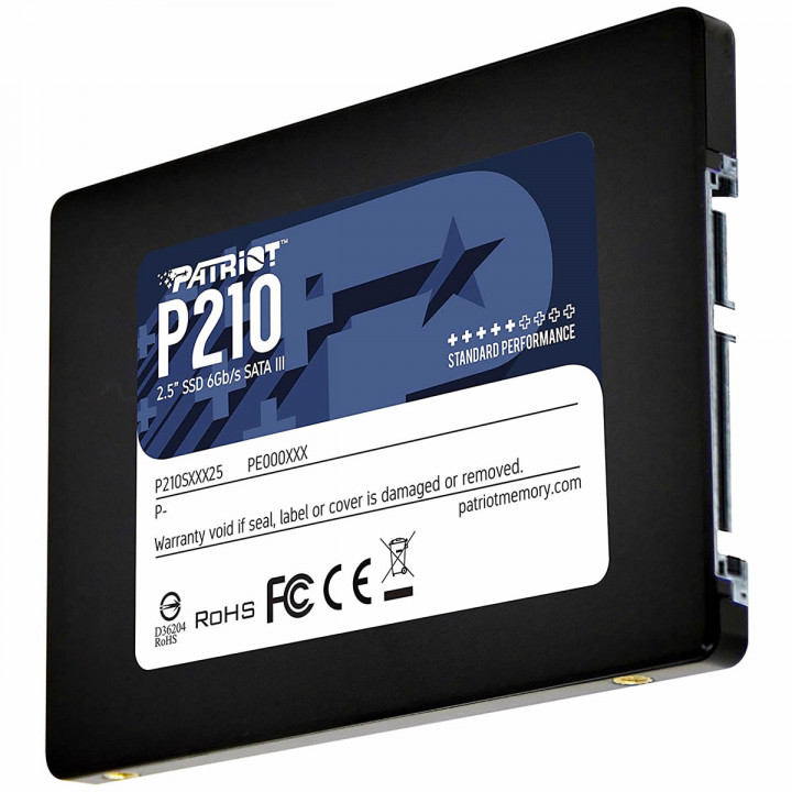 SSD Patriot P210, 256GB, SATA, Leitura 500MB/s, Gravação 400MB/s - P210S256G25