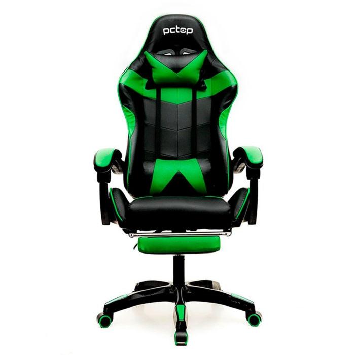 Cadeira Gamer PCTOP SE1006 Racer, Com Altura de Ajuste, Preto e Verde - SE1006