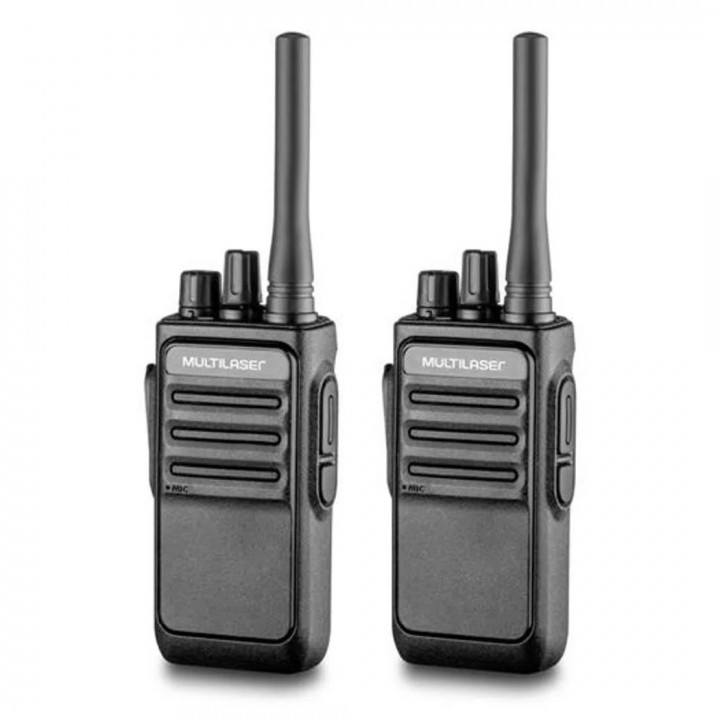 RADIO COMUNICADOR MULTILASER WALKIE TALKIE ATÉ 2KM PRETO - RE020