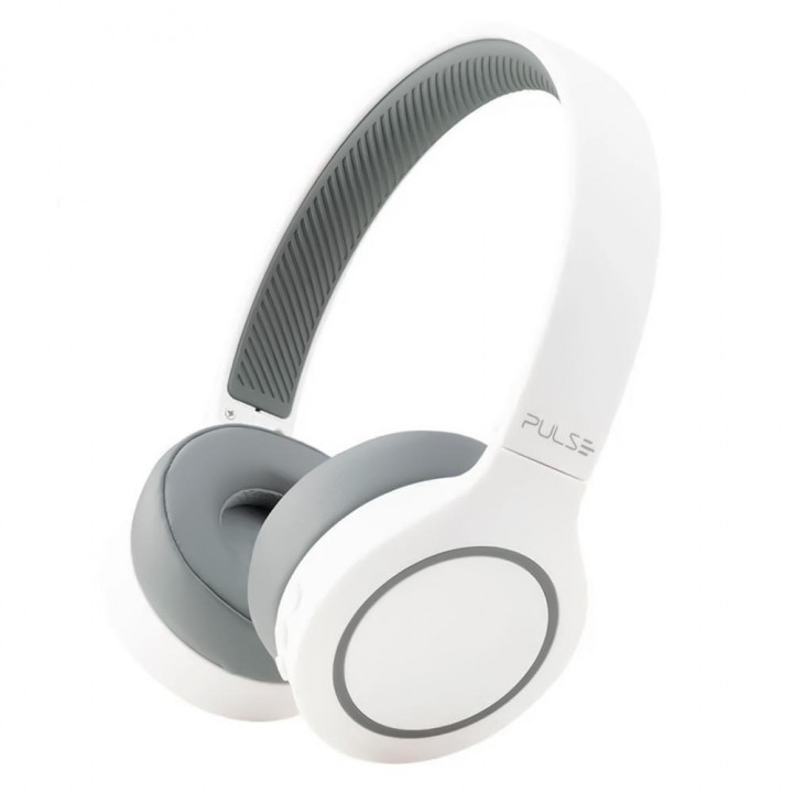 Fone de Ouvido Pulse Head Beats, Bluetooth 5.0, Branco e Cinza - PH341