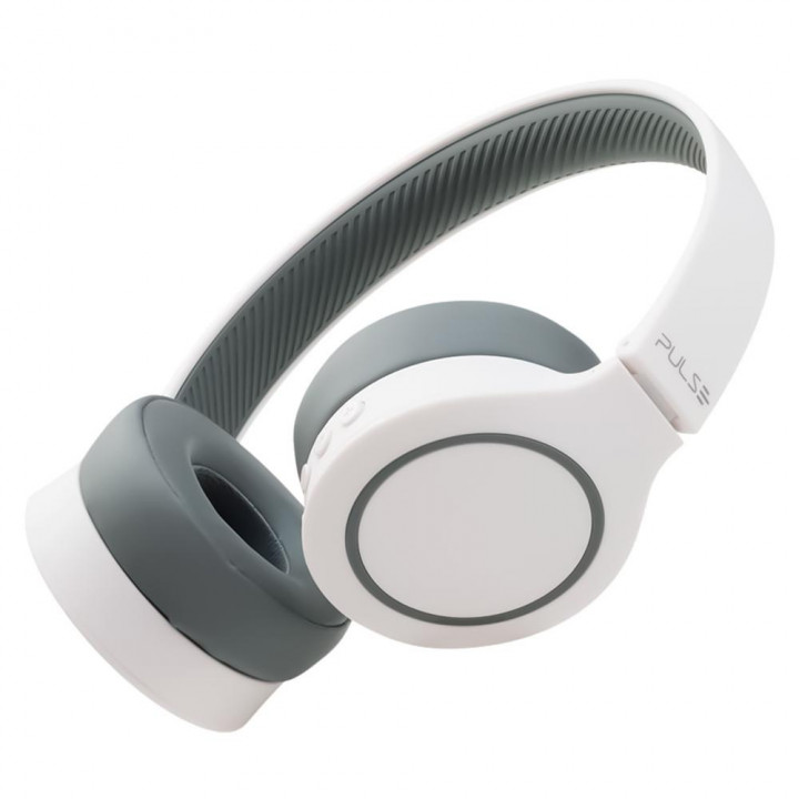 Fone de Ouvido Pulse Head Beats, Bluetooth 5.0, Branco e Cinza - PH341