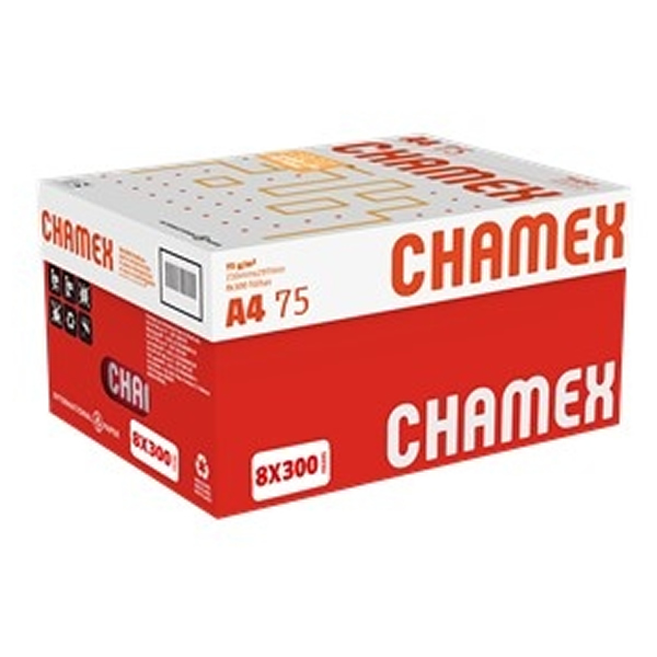 Papel Chamex A4 75G Branco, Resma 300 Folhas 210x297mm Office