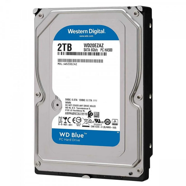 HD WD Blue, 2TB, 3.5", SATA 6.0Gb/s - WD20EZAZ