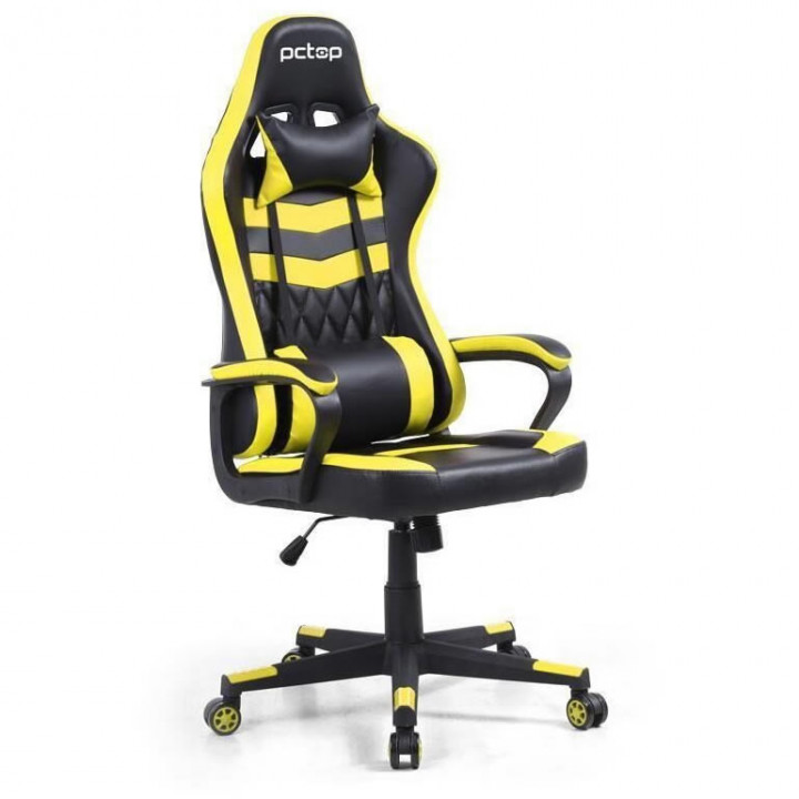 Cadeira Gamer PCTOP Elite SE1010, Amarelo e Preto - SE1010
