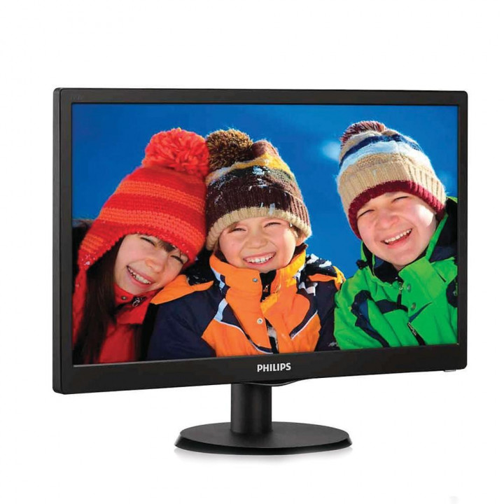 Monitor Philips 18.5' LED, HD, HDMI/VGA, VESA, Ajuste de Ângulo - 193V5LHSB2