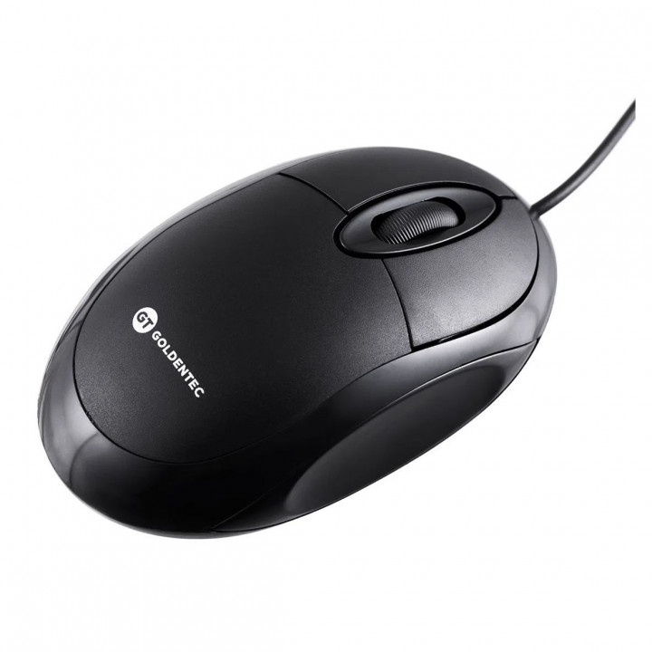 Mouse Goldentec, USB, 3 Botões, 1000DPI, Preto - GT9318