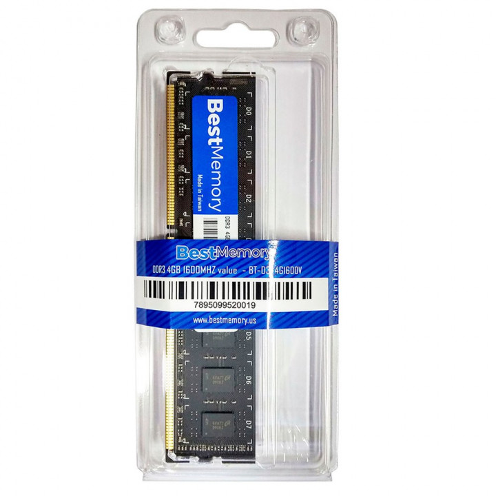 Memória Best Memory, 4GB, 1600Mhz, DDR3 - BT-D3-4G1600V