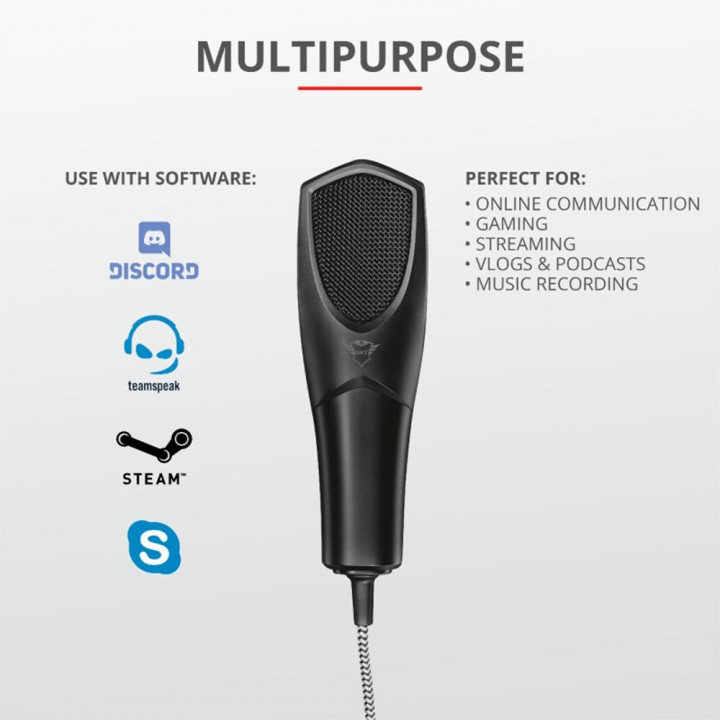 Microfone Gamer Trust SGXT 232 Mantis, Streaming, USB - 22656