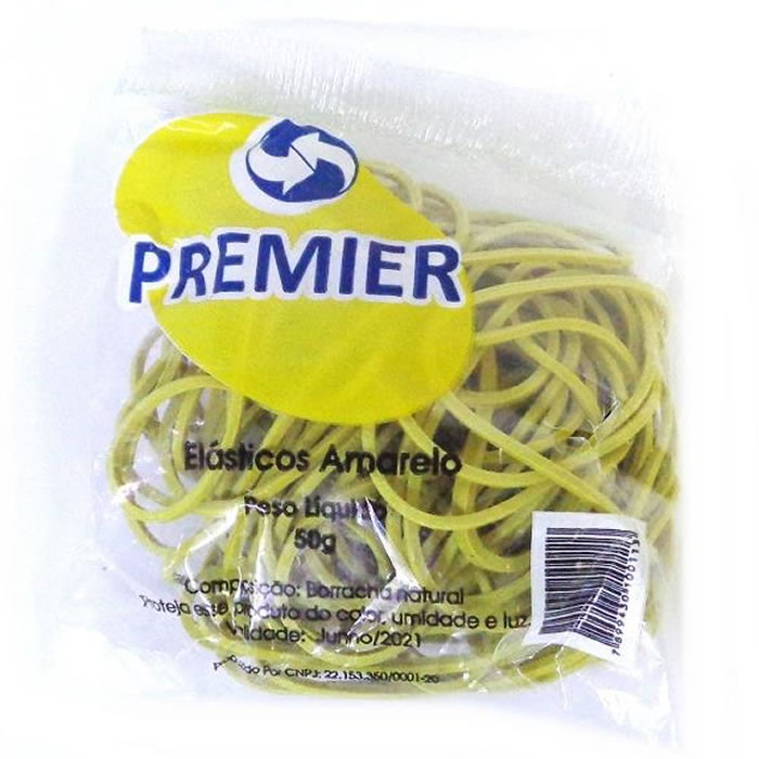 LIGA ELASTICO SUPER RESISTENTES 60 UND 50GR AMARELA - PREMIER