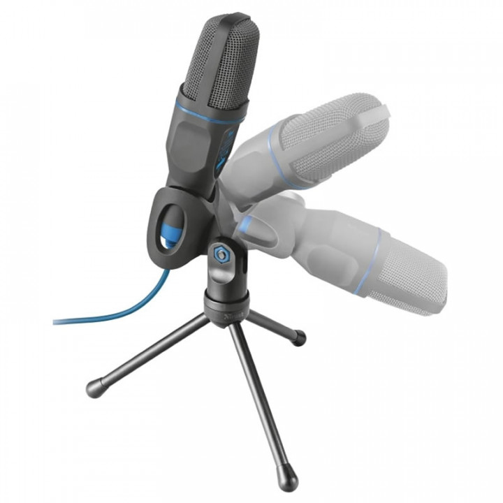 Microfone Trust Mico, USB, Preto e Azul - 23790