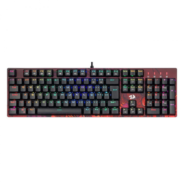 Teclado Mecânico Gamer Redragon Infernal Dragon Viserion, RGB, Switch V-Track Optical Blue - ID582
