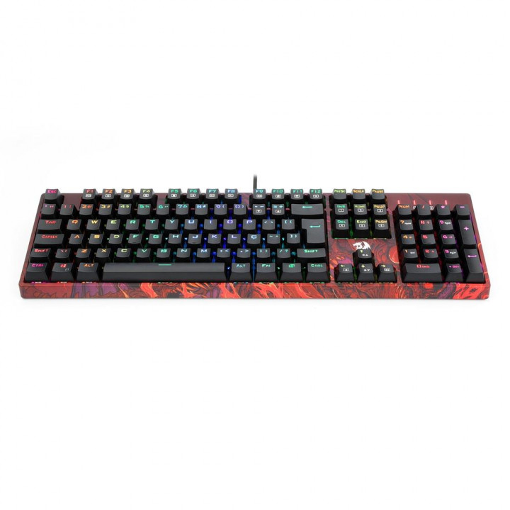 Teclado Mecânico Gamer Redragon Infernal Dragon Viserion, RGB, Switch V-Track Optical Blue - ID582