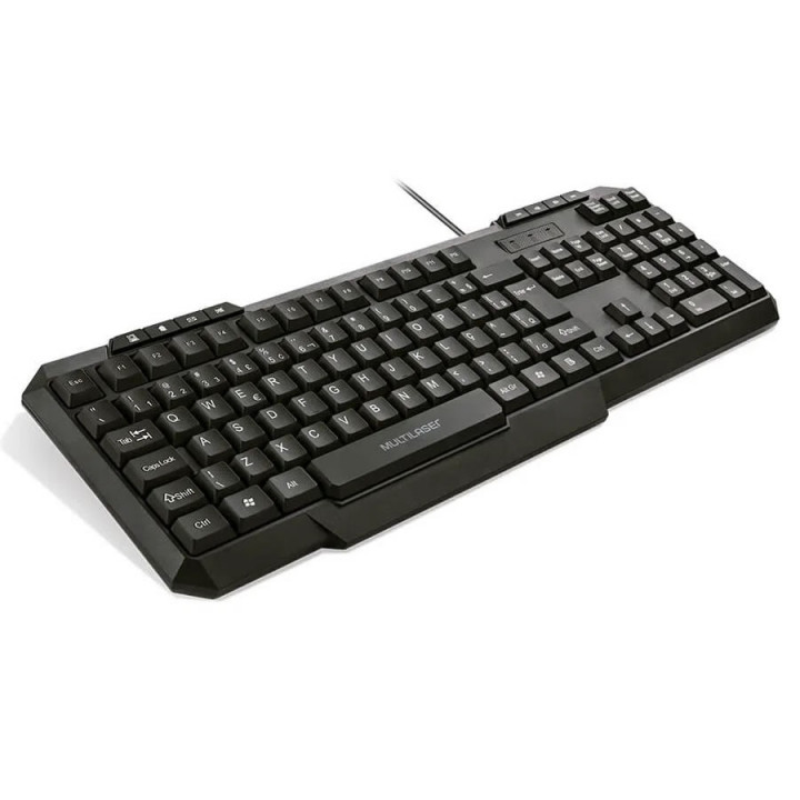 Teclado Multimídia Multilaser, USB, Slim, ABNT2, Preto - TC206