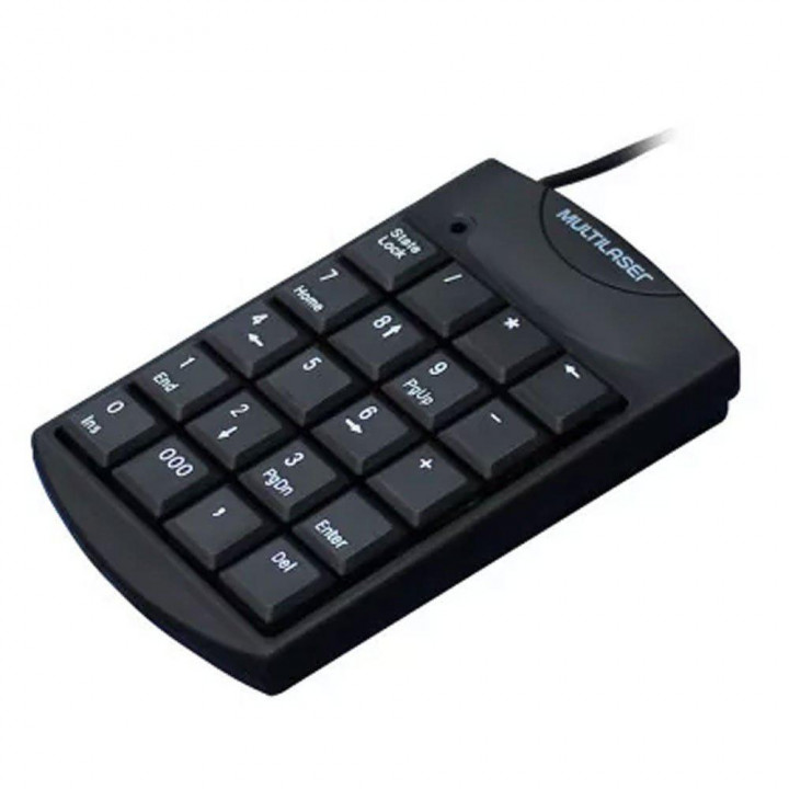 Teclado Numérico Multilaser, USB, Preto - TC229