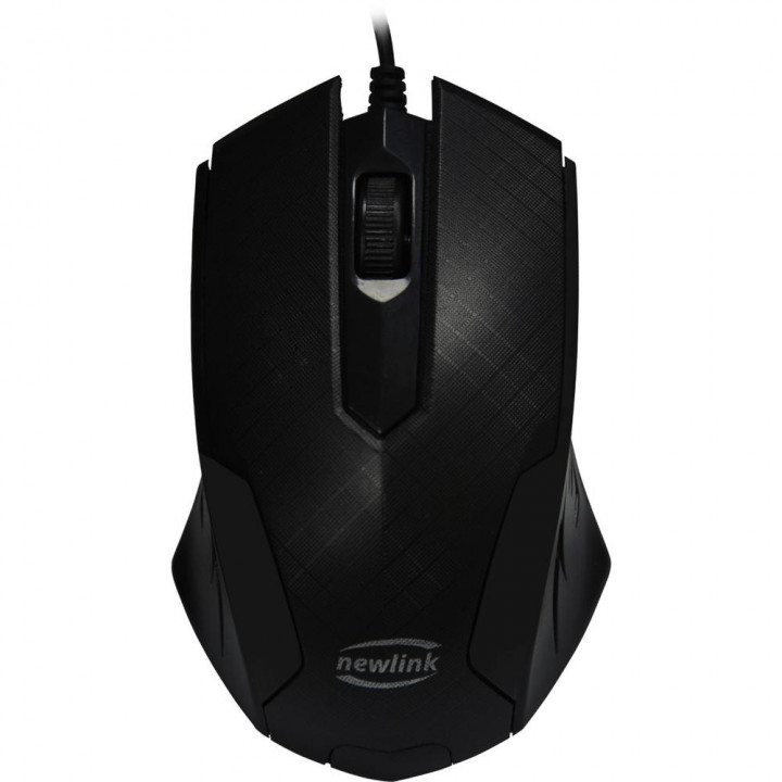 Mouse Newlink Grid, USB, 3 Botões, 1000DPI, Preto - MO228
