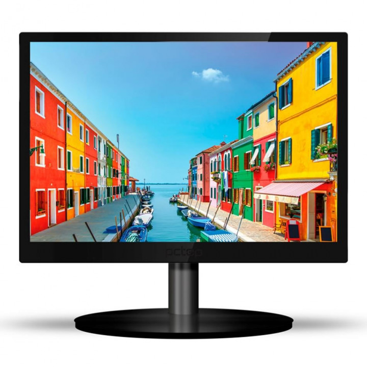 Monitor PCTOP 17" LED, Full HD, HDMI/VGA, Preto - MLP170HDMI