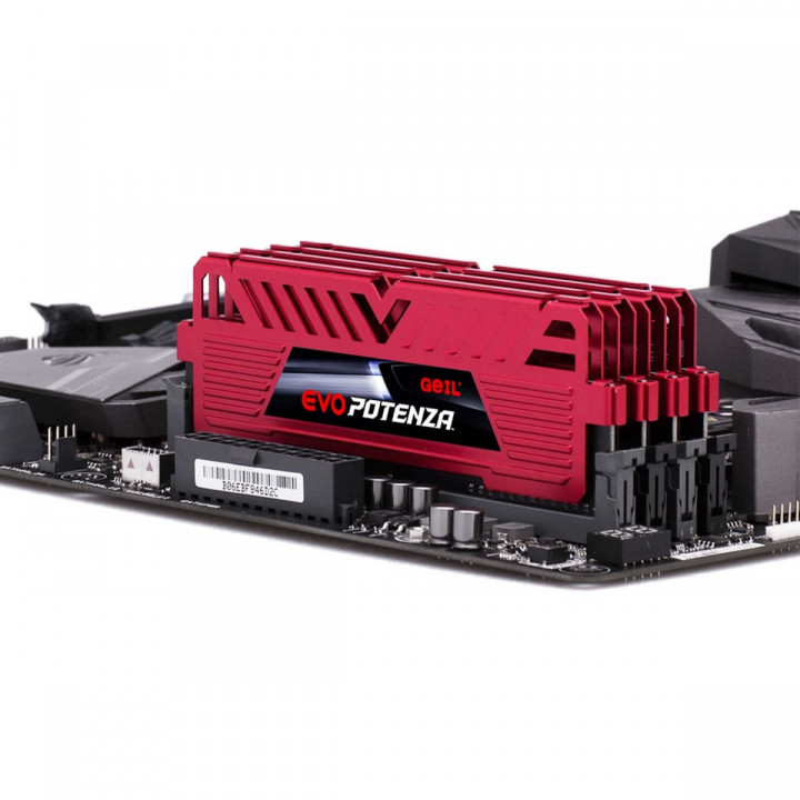 Memória Geil Evo Potenza, 8GB, 3000MHz, DDR4, Vermelha - GAPR48GB3000C16ASC