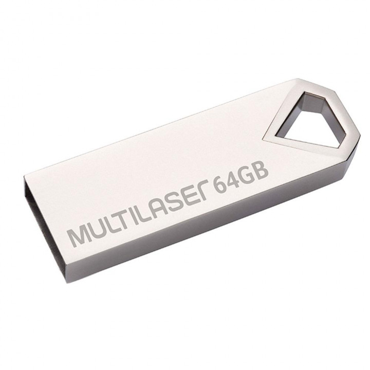 Pen Drive Multilaser 64GB Diamond Metálico - PD852