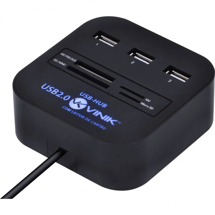 Hub USB Vinik, 3 Portas USB 2.0 - 29593