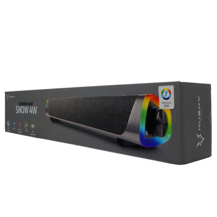 Soundbar Gamer Husky Gaming Snow 4W, RGB - HSS-4W