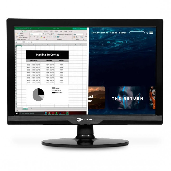 Monitor Goldentec 19" LED Widescreen com HDMI | GT