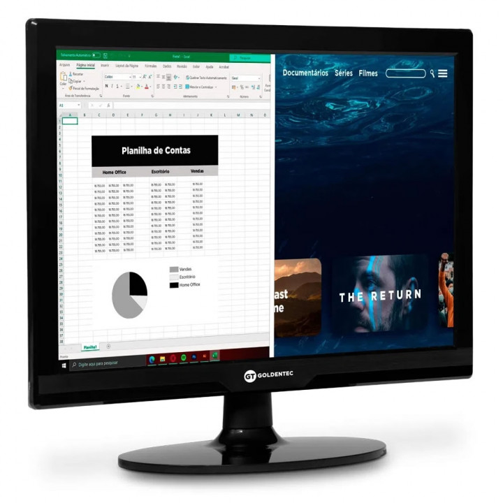 Monitor Goldentec 19" LED Widescreen com HDMI | GT