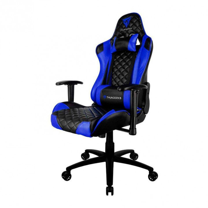 Cadeira Gamer ThunderX3 TGC12, PT/AZ, Preto/Azul