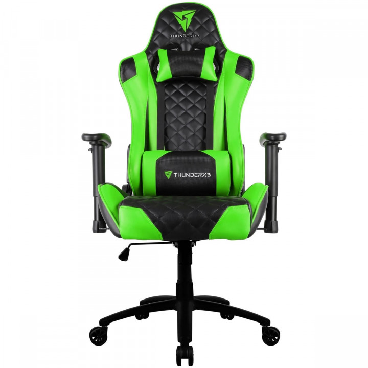 Cadeira Gamer ThunderX3 TGC12, PT/VD, Preto/Verde