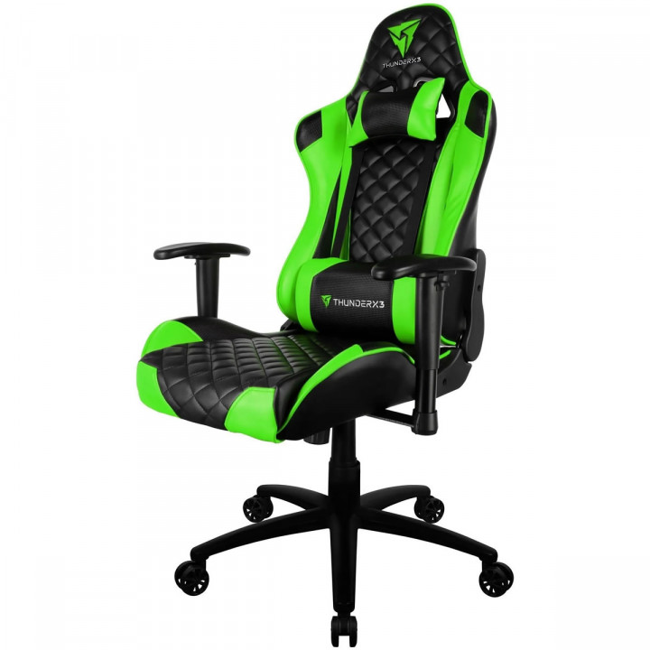Cadeira Gamer ThunderX3 TGC12, PT/VD, Preto/Verde