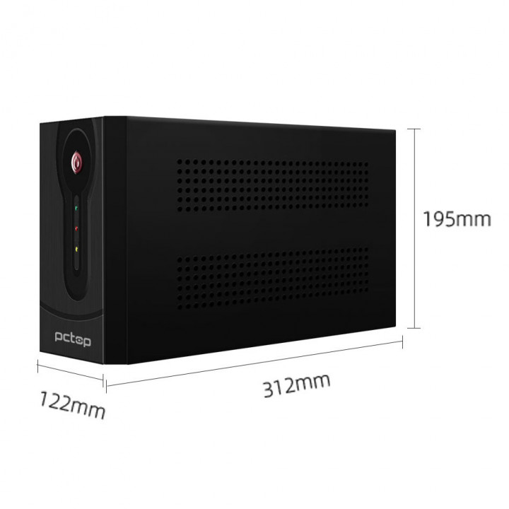 Nobreak Pctop 1200VA Bivolt 6 Tomadas Preto - PZ1200VA
