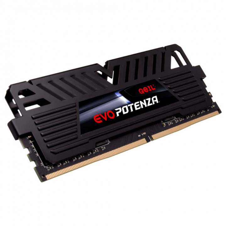 Memória DDR4 Geil Evo Potenza, 8GB 2666MHz, Black, GAPB48GB2666C19SC