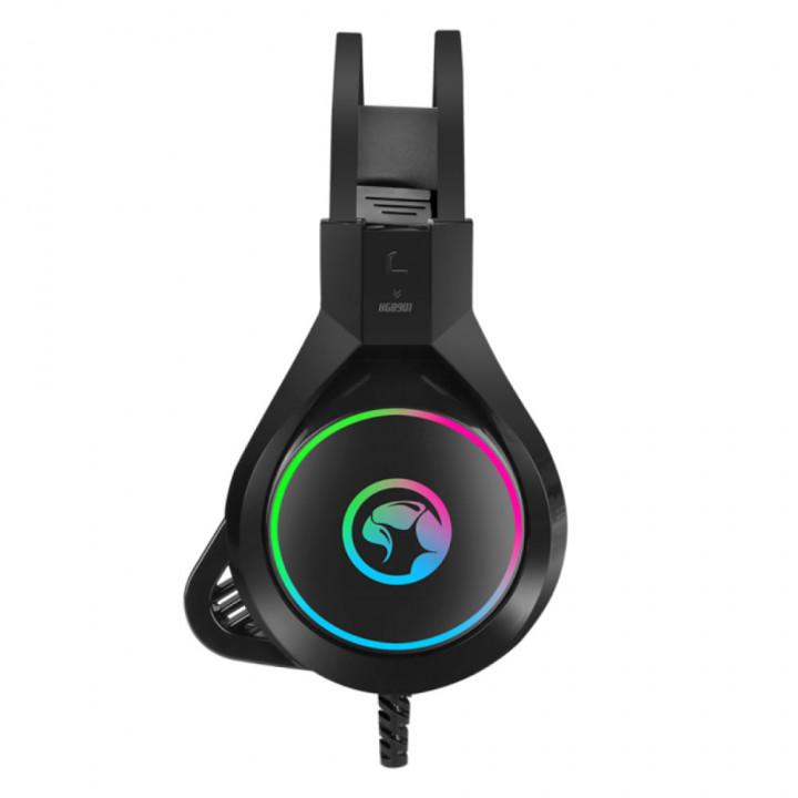 Headset Gamer Marvo HG8901, 3.5mm+USB, PC, RGB, Black