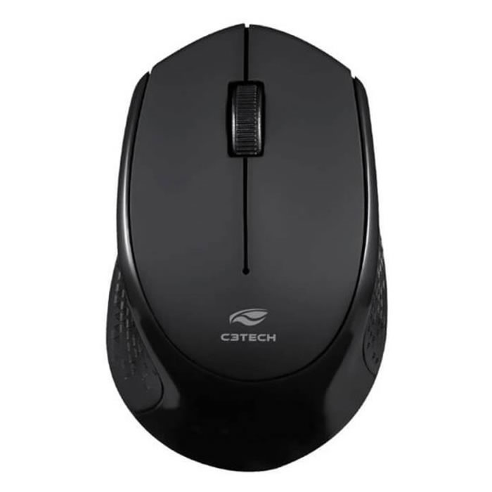 Mouse Sem Fio C3Tech RC, 1600DPI, Nano USB, Ergonômico, 1x Pilhas AA, Preto - M-W50BK