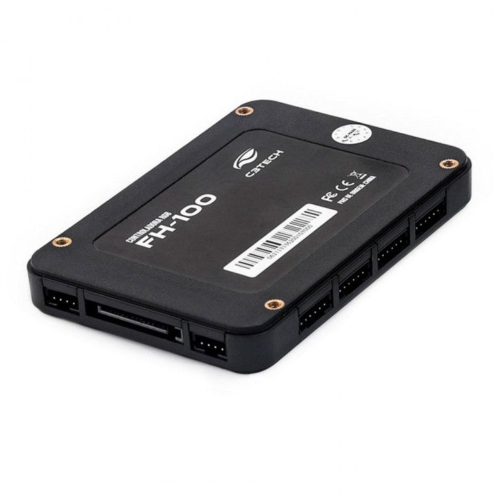 Hub Controlador de Fan C3Tech, ARGB, SATA, Preto - FH-100BK