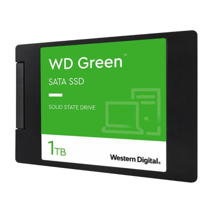 SSD WD Green, 1TB, SATA III, Leitura: 545MB/s, Gravação: 430MB/s, Verde - WDS100T3G0A