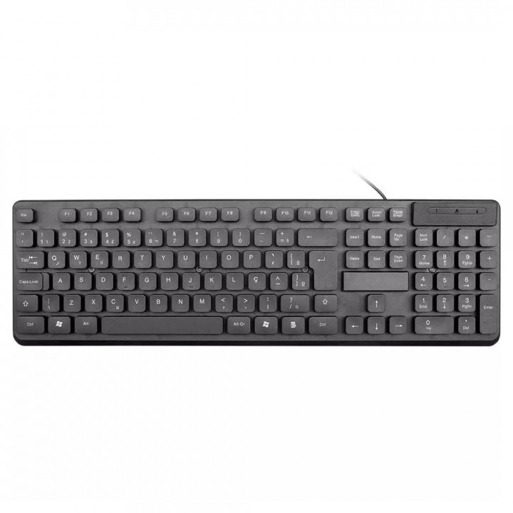 Teclado K-Mex KB-B828 USB, Preto, ABNT2 - KBB828U0001CB0X
